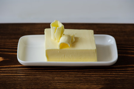 piece of butter on a deskの写真素材