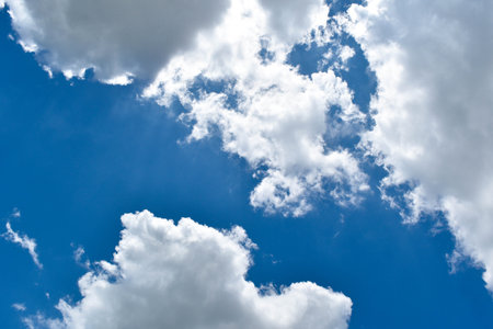 Blue sky with clouds In fine weatherの写真素材