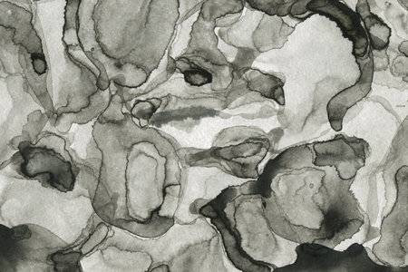 Alcohol ink abstract brown ginger background, textured paper. Hand drawn scenic close-up illustration for template design, cover, social media, earth, desert, sand symbolの写真素材