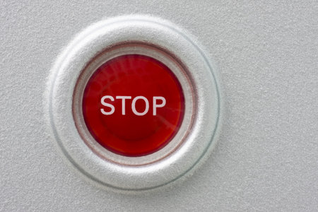 Round red stop button の写真素材