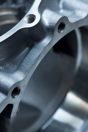 Close-up of a spare part for a motor of a car