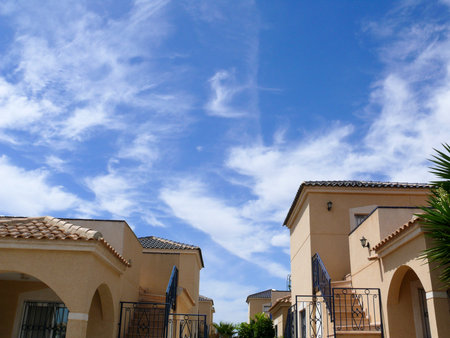 Landscape building sky clouds sea water fountainのeditorial素材