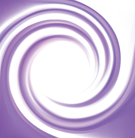 Glossy radial rippled curvy fond with space for text on white border. Gel fluid indigo creme caramel surface. Appetizing yogurt of juicy fruits light lavender color: grape, currant, mulberry, bilberryのイラスト素材
