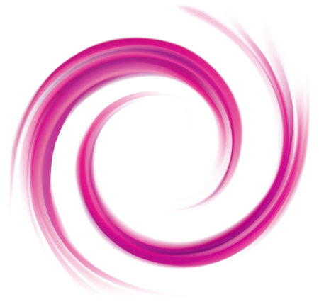 Radial rippled curvy backdrop mauve color with glowing white center. Twirl fluid pink surfaceのイラスト素材