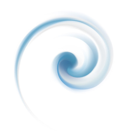 Luxury render smooth silk shine silver color fond with light cyan stripes. Pure creme ripply curvy mixture pattern. Closeup view with space for text in middle of funnelのイラスト素材