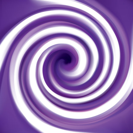 Glossy radial curvy fond with space for text in glowing white center. Gel fluid cream caramel surface. Appetizing mix jam juicy plants dark lavender color: grape, bilberry, dewberry, whortleberry, plumのイラスト素材
