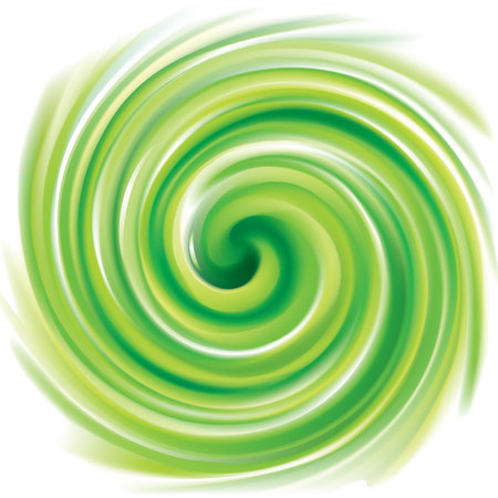 Vector swirling backdrop. Beautiful spiral liquid surface light green colorのイラスト素材