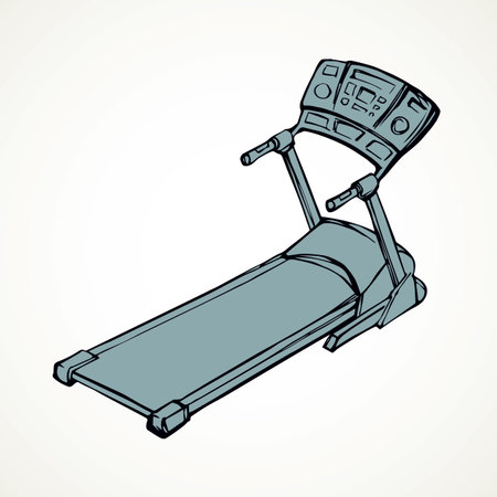 Sporty power speedwalk on white home backdrop. Freehand line black ink hand drawn slim execute logo pictogram emblem sketchy in art modern scribble cartoon style pen on paper with space for textのイラスト素材