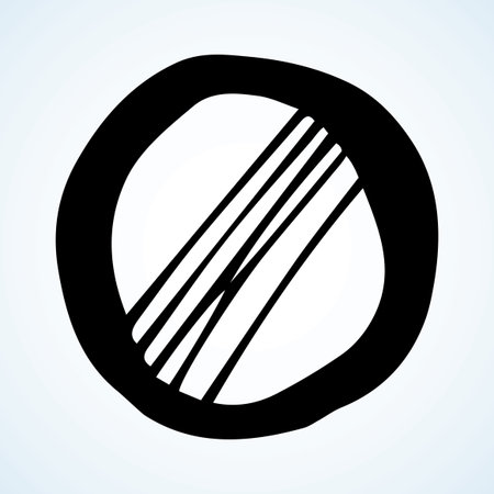 Public alert danger europe ban way nullif mark white plate badge  element set. Outline hand drawn abstract simple flat ring border allow attend label object design sketch. Doodle art cartoon styleのイラスト素材