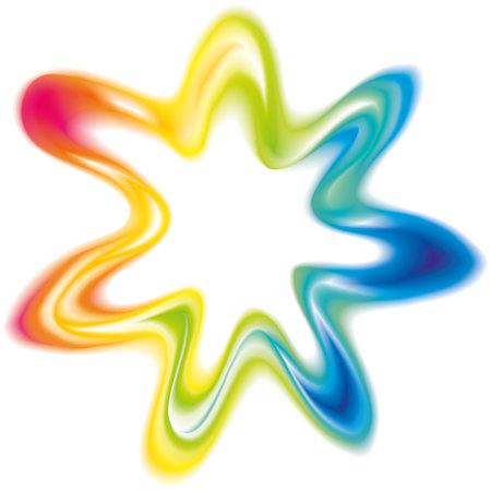 Abstract colorful background. Vector frame of curled rainbow spectrumのイラスト素材