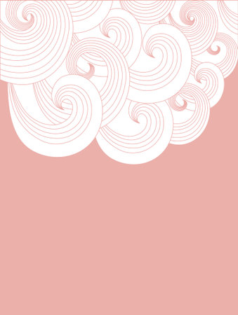 Vector pattern. Abstract background of pink spiralsのイラスト素材