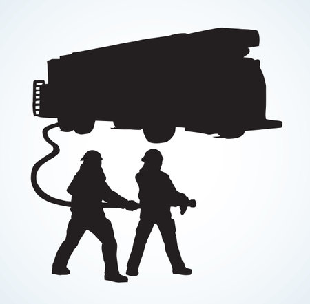 911 aid auto and hero male person on white street backdrop. Dark black ink hand drawn save gear logo...