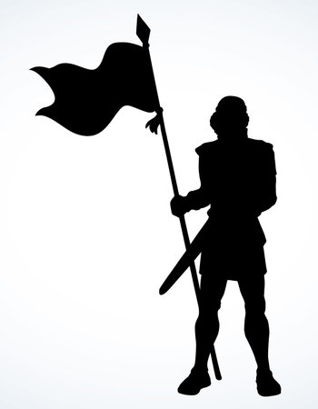 Brave aged noble male bearded greek king defender hero stand. Outline black hand drawn strong jew past human sign icon.のイラスト素材