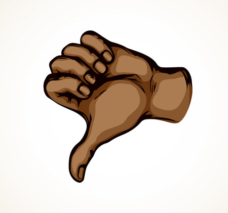 Human male body kill vote fist mark idea on white paper text space.のイラスト素材