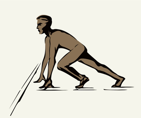 1 young healthy strong power office human body pose set leg wait fast go way. Outline black hand drawn health foot team career goal logo sign design art doodle style. Closeup view white sky text spaceのイラスト素材