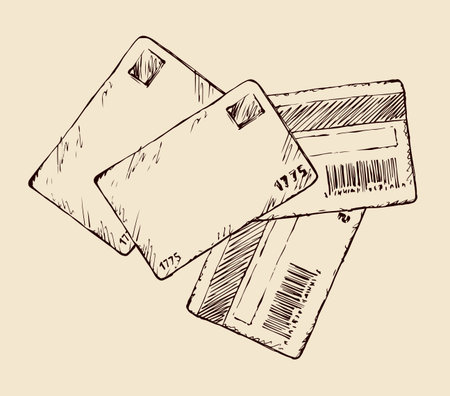 Bank card illustration background.のイラスト素材