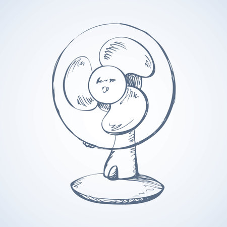 Table fan illustration background.のイラスト素材