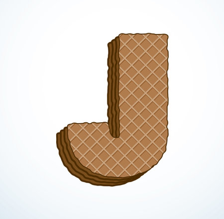 Bright beige color fun fresh roast checker crisp layer type mark group word. Light happy child bar surface table space backdrop. Logo pictogram collection decor card funny kid joy art design style Jのイラスト素材