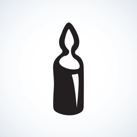 Full antidote ampulla cartridge symbol isolated on white background. Web simple medic ui logo concept. Freehand black ink linear hand drawn emblem sketchy in retro engraving graphic style pen on paperのイラスト素材
