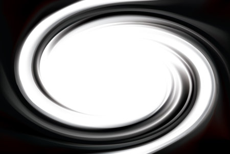 Art fancy modern elegant creative wonderful wavy eddy futuristic luxury ebon aqua backdrop of glossy rippled spraying surface symbol icon logo. Closeup view text space in white glowing center designのイラスト素材