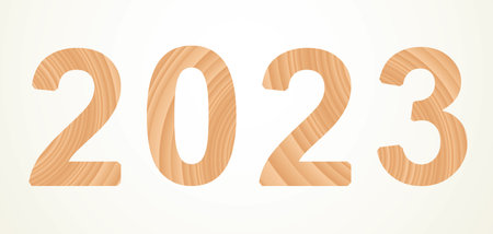 Cute old brown carpent kid toy bold numeral word mark form date antique decor concept. White abstract ancient child calendar merry xmas eve logo. Greet card delivery idea modern happy art style designのイラスト素材