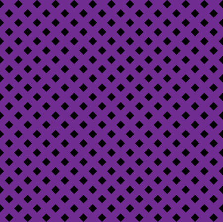 Tileable artistic vibrant purple quadrangle shape spliced form template. Trendy dark violet cubic carpet element. Bright lilac color fashion modular mesh retro techno style creative repeat recurring fond designのイラスト素材