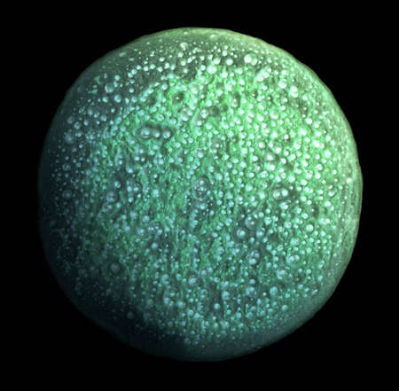 Giant future solar system gas exoplanet light glow orb ball eclipse view rocky pluto shape picture concept sky backdrop. Deep bright night rock nature extrasolar earth exo world futurist art designの写真素材