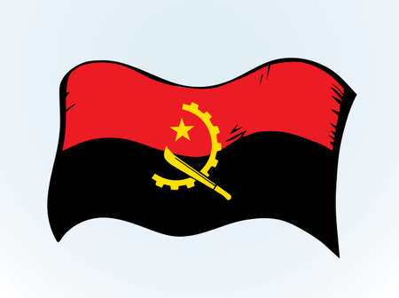 Closeup bright yellow color ancient power pride civil war unity wave wind shape fabric cloth textile view white sky text space. Hand drawn sketch line art concept coat arm poster  pattern designのイラスト素材