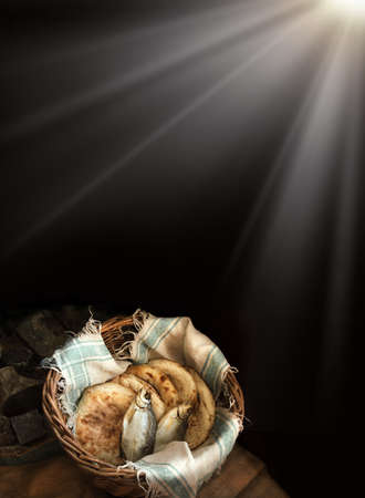 Holy fresh raw simple rural box barley pita cake bakery Lord pray bless retro Israel sign story....
