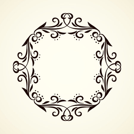 Old cute romantic book ribbon bow swirly tag swoosh element isolated on white paper card backdrop. Freehand black ink pen outlined drawn curly corner sketchy in artistic rustic curlicue scrawl styleのイラスト素材