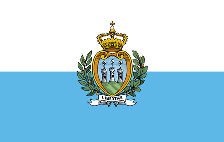 Closeup old retro blue color vintage marinese pride union glory land day war coat arm unity silk cloth shape view text space. Print art sport unit elect ensign logo label frame badge insignia setのイラスト素材