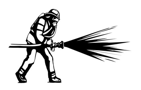 911 urgent unit siren aid active fear put out light white street blaze house sky. Red line black pen hand drawn modern gear suit sign icon symbol logo retro sketch doodle art cartoon style text spaceのイラスト素材