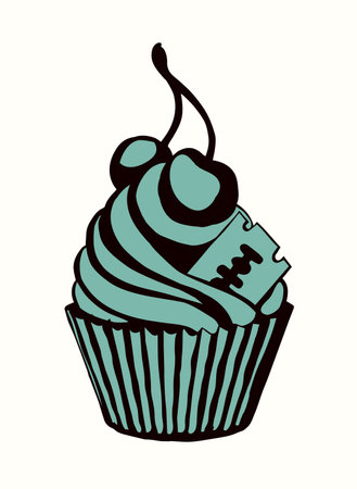 Bake tasty junk hidden sharp blade health present bake tart whip fruit berry mousse decor sale plate dish. Hand drawn wed greet event cun fraud devil sin hide bait gift love desire snack icon sign artのイラスト素材