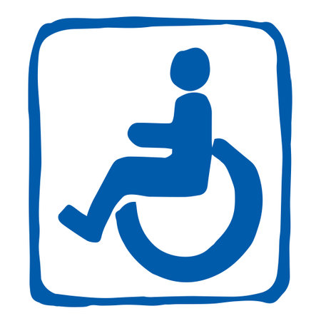 Generic aid man sit user help medicine loo set on white wall. Outline black ink hand drawn simple flat round web ui ill group life care street logo emblem image in retro art doodle cartoon print styleのイラスト素材