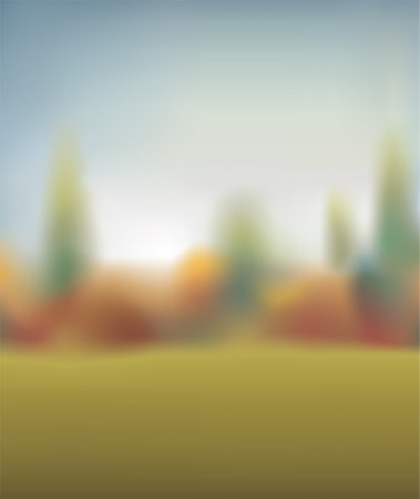 Hand drawn light green artist paint misty rain travel scene gray foggy day cloudy dusk heaven text space. Calm haze dry crop scenery old eco herb shrub wood fir plant flora art bokeh style scenic viewのイラスト素材