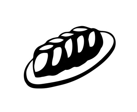 Line brown hand drawn hebrew shabat culture jew soft sugar cream glaze bagel challot pie white sign logo icon. Black outline doodle cartoon art tasty french crust halla fresh challo biscuit cafe plaitのイラスト素材