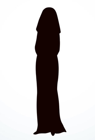 Young adult arab ethnic beauty smile face east asia bible jewish lady gold jewel crown outfit stand pray ask arab noble king. Black line hand drawn past age asian jew biblic god sketch white art styleのイラスト素材