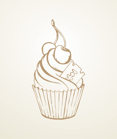 Bake tasty junk hidden sharp blade health present bake tart whip fruit berry mousse decor sale plate dish. Hand drawn wed greet event cun fraud devil sin hide bait gift love desire snack icon sign artのイラスト素材