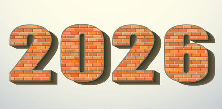 Rough abstract merry bold red color clay cube tile build facade decor play toy game logo emblem...