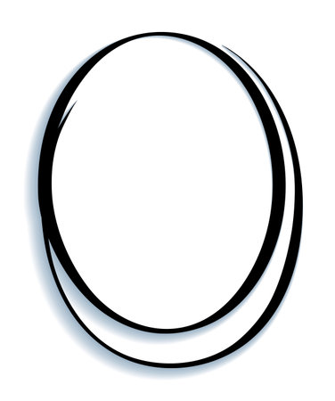 Old cute retro book curl vortex whirl spin twirl twist ribbon loop scroll bow swirl tag light paper. Outline pen ink hand drawn modern artist line ring sign icon logo wed greet card art style label designのイラスト素材