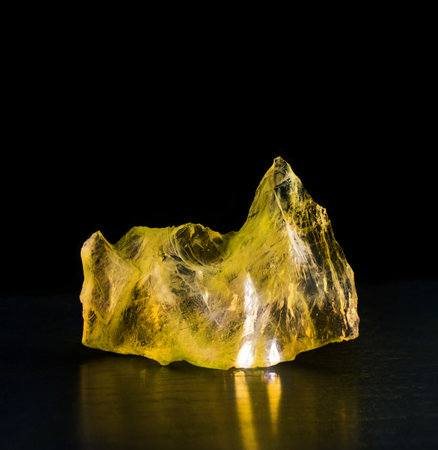 Bright abstract elegant uncut rough value amethyst mine ore glow ice facet icon sign. Close up macro view dark black magic cold rich gift reflect detail piece shape jewelery sparkl backdropの写真素材