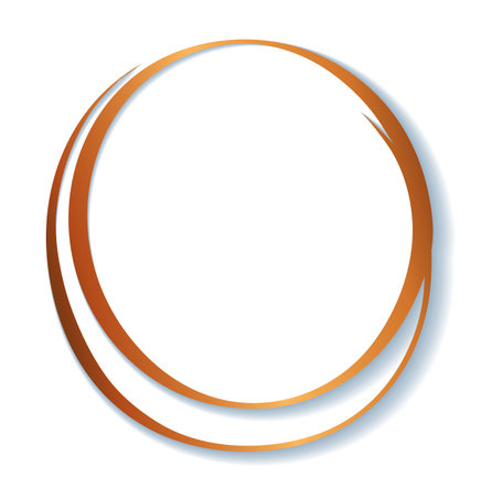 Old cute retro book curl vortex whirl spin twirl twist ribbon loop scroll bow swirl tag light paper. Outline pen ink hand drawn modern artist line ring sign icon logo wed greet card art style label designのイラスト素材