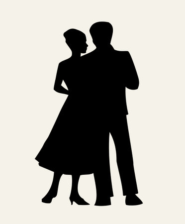 Cute cheer joy 2 adult fun excit look smile pose hand drawn line sketch art vintage abstract outlin style. Bride lady stand hug arm hold elegant boy groom guy rest day concept back view white way logoのイラスト素材