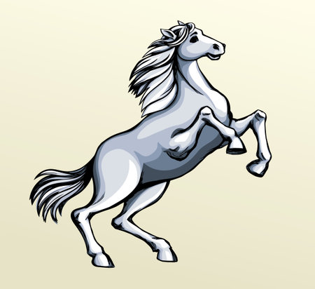 Black line hand drawn retro age jew human male herald run road biblic war win story fantasy art. Armour Israel jewish leader arm cloak cape east tale hero prince sit femal mare girl pet hoof white skyのイラスト素材