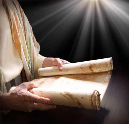 Closeup past history orthodox judaic god prophet faith church talmud law space concept age devot...