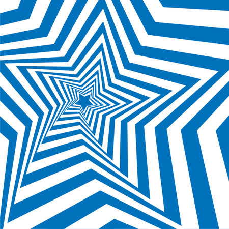 Vivid cyan teal indigo radiant dizzi radial active spin spiral rotate five point visual zoom down increase center artist template. Twirl rise cheer joy move unit state fest greet card fond text spaceのイラスト素材