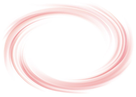 Glossy big radial graphic curvy shape light glow white text space. Whirl red gel eddy syrup surface symbol icon  sign appetizing mix jam juicy fruit bright rose color: redcurrant, cowberry, watermelonのイラスト素材