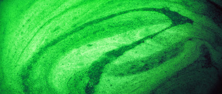 Close up macro bright light wet thick healthy sweet air round circle spiral spot stain drink meal concept. Past art design dark color fresh juicy soft spa oil gel sud spume text space top detail viewの写真素材