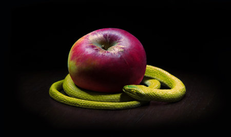 Close up ancient vintag dead faith creepy deadly green venom pet cun desire park plant dark earth...