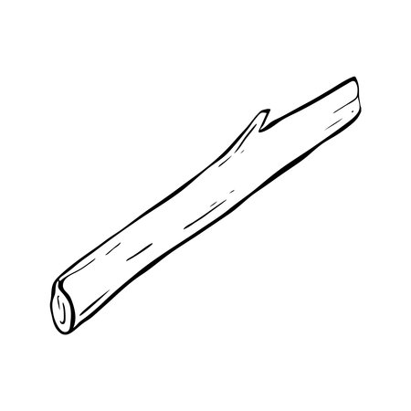 A Simple Twig or Stick Can Be Utilized for Various Nature Crafts and Outdoor Activities.Vector sketch illustration. Pet shopのイラスト素材